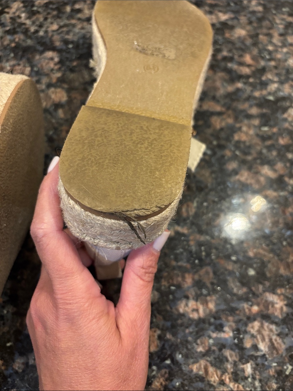 SODA Cream Canvas Espadrille Mary Jane with Decorative Buckle - Picture 9 of 16